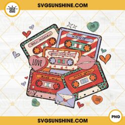 Valentine Cassette PNG, Retro Cassette PNG, Western Valentine PNG, Country Music PNG Sublimation Designs