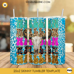 Wallen Bull Skull Leopard 20oz Skinny Tumbler Wrap, Country Music Tumbler Sublimation Designs