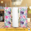 Watercolor Floral 20oz Tumbler Wrap PNG Sublimation Design