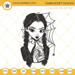Wednesday Addams Poison Embroidery Design, The Addams Family Embroidery File