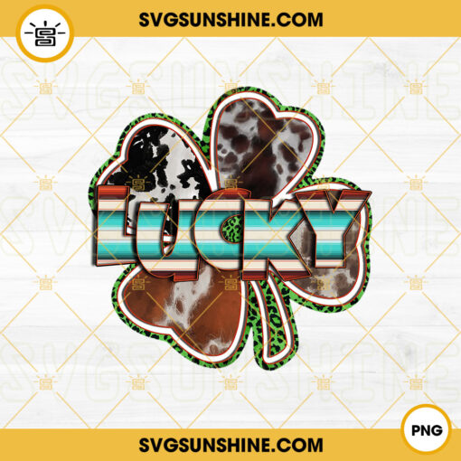 Western Lucky Clover PNG, Shamrock PNG, Irish PNG, St Patricks Day PNG Sublimation