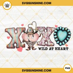 Xoxo Wild At Heart PNG, Cute Heart PNG, Western Valentine PNG, Cowboy Heart Valentines Day PNG