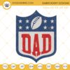 NFL Dad Logo Embroidery Files, Football Family Embroidery Designs