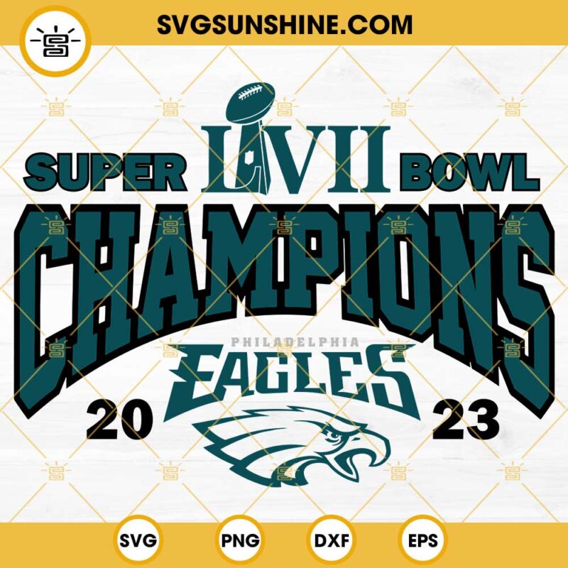 Eagles Super Bowl LVII Champions 2023 SVG, Philadelphia Eagles SVG PNG ...