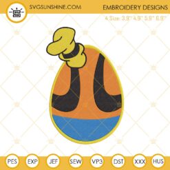 Goofy Easter Egg Embroidery Files, Disney Easter Embroidery Designs