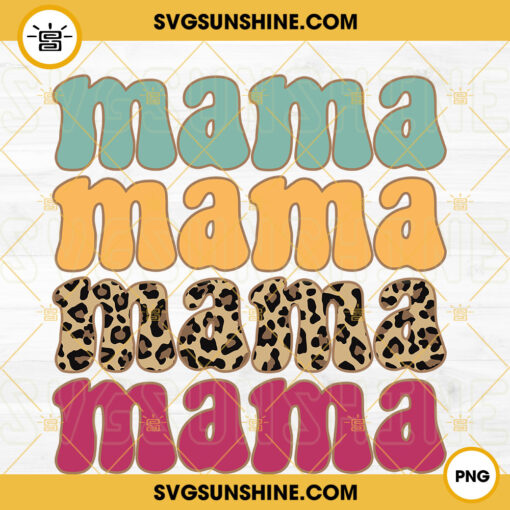 Retro Mama PNG, Mom Life PNG, Leopard Mama PNG, Mother's Day PNG Digital Download