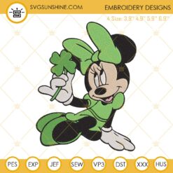 Minnie Mouse St Patricks Day Machine Embroidery Design File