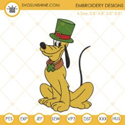 Pluto Dog St Patricks Day Machine Embroidery Design File