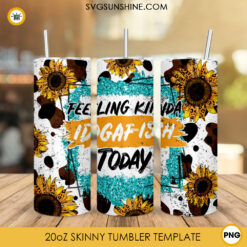 Sunflower Storm 20oz Skinny Tumbler PNG Sublimation Download