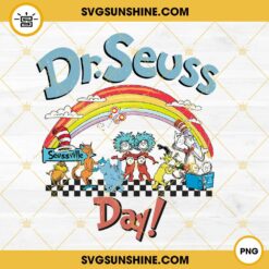 Dr Seuss Cartoon Characters PNG, One Fish Two Fish Red Fish Blue Fish PNG, Dr Seuss Day PNG