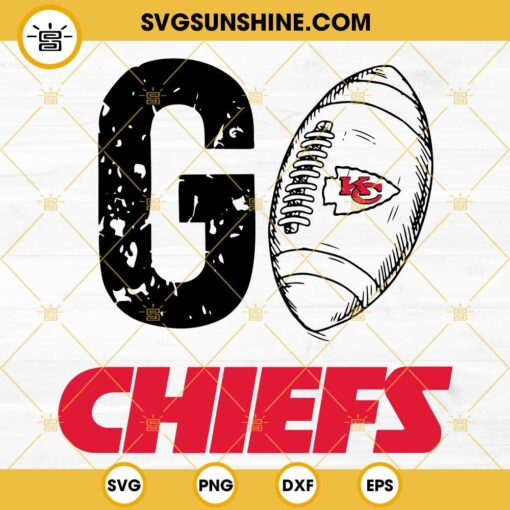 Go Chiefs SVG, Kansas City Chiefs SVG, NFL Football SVG, KC Chiefs SVG PNG DXF EPS Files