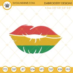 African Lips Embroidery Designs, Black Girl Embroidery Files