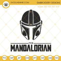 The Mandalorian Embroidery Design, Star Wars Embroidery File