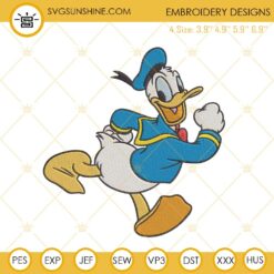 Donald Duck Embroidery Design, Cartoon Characters Embroidery File