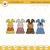 Winnie Pooh Peeps Embroidery Design, Funny Easter Bunny Embroidery File