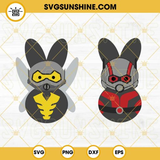 Ant Man And The Wasp Peeps SVG, Ant Man Bunny Easter SVG, Superhero SVG, Quantumania Easter SVG PNG DXF EPS Cricut