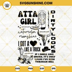 Atta Girl SVG, Cowgirl SVG, Lainey Wilson Tour 2023 SVG, Western Country Music SVG PNG DXF EPS Files