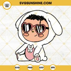 Baby Benito With Easter Eggs SVG, Dia De Pascua SVG, Bad Bunny Hapy Easter SVG PNG DXF EPS
