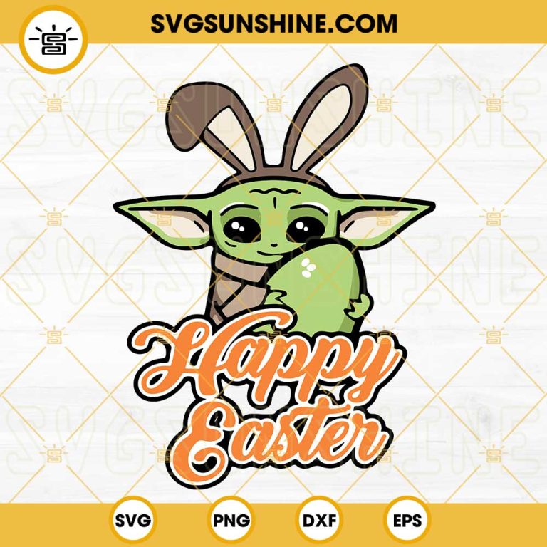 Baby Yoda Easter Svg, Baby Yoda Svg, Easter Svg, Bunny Ears Svg, Easter