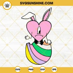 Bad Bunny Heart Easter Egg SVG, Un Pascua Sin Ti SVG PNG DXF EPS