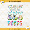 Bluey Chillin With My Peeps PNG, Bunny Peep PNG, Easter Cartoon Dog PNG Design
