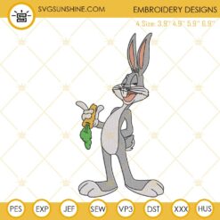 Bugs Bunny Embroidery Design, Looney Tunes Embroidery Files