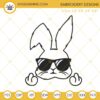 Bunny With Sunglasses Middle Finger Embroidery Designs, Funny Easter Embroidery Files