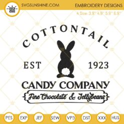 Cottontail Candy Company Embroidery Designs, Easter Bunny Embroidery Files
