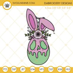 Creepy Easter Egg Embroidery Design, Horror Easter Bunny Embroidery Files