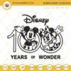 Disney 100 Years Of Wonder Mickey And Minnie Embroidery Designs, Disney World Embroidery Files