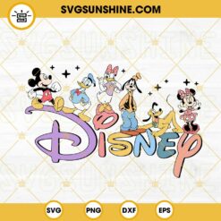 Disney Characters SVG, Mickey Mouse And Friends SVG, Disney Family SVG PNG DXF EPS Files For Cricut