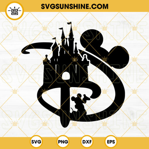 Disney Mickey Ears SVG, Magical Castle SVG, Mickey Mouse SVG, Disney World SVG PNG DXF EPS Files