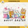 Winnie The Pooh Latte Coffee Happy Easter PNG, Pooh Bear Bunny PNG, Easter Coffee PNG, Disney Easter PNG Sublimation