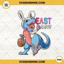 East Rawr PNG, Bunny T Rex PNG, Funny PNG, Happy Easter Dinosaur PNG