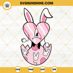 Easter Bad Bunny Heart SVG, Easter Eggs SVG, Easter Benito SVG, Bad Bunny Easter SVG PNG DXF EPS