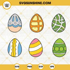 Easter Eggs SVG Bundle, Happy Easter SVG PNG DXF EPS Digital Download