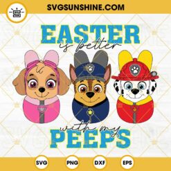 Chillen With My Peeps Scooby Doo SVG, Easter Bunny SVG, Easter Cartoon SVG PNG DXF EPS Digital Download