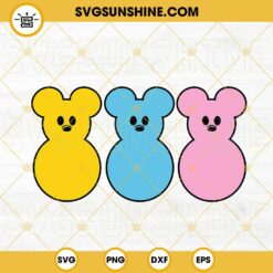 Easter Mouse SVG, Mickey Bunny Peeps SVG, Marshmallow Candy SVG, Happy Easter SVG PNG DXF EPS