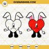 Easter Sad Heart SVG, Heart Tattoo Easter Bunny SVG, Una Pascua Sin Ti SVG, Easter Bad Bunny SVG PNG DXF EPS