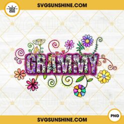 Floral Grammy PNG, Cute Grammy Flower PNG, Gift For Grandma PNG, Boho Mothers Day PNG Design