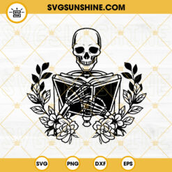 Skeleton holding book Svg, Reading Svg, Skull reader Svg, Book lover Svg