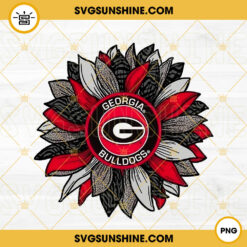 Georgia Bulldogs Sunflower PNG, College Football Team PNG