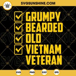 Grumpy Beaded Old Vietnam Veteran SVG, Funny Veteran SVG PNG DXF EPS Cutting Files