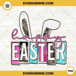 Happy Easter PNG, Bunny Ears Leopard PNG, Western Easter Day PNG Digital Download