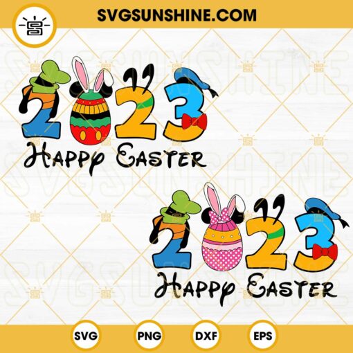 Happy Easter 2023 Disney SVG Bundle, Mickey And Friends Easter SVG, Bunny SVG, Easter Eggs SVG PNG DXF EPS