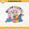 Happy Easter Pooh And Friends SVG, Piglet Tigger Eeyore Easter Bunny SVG, Cute Disney Easter SVG PNG DXF EPS