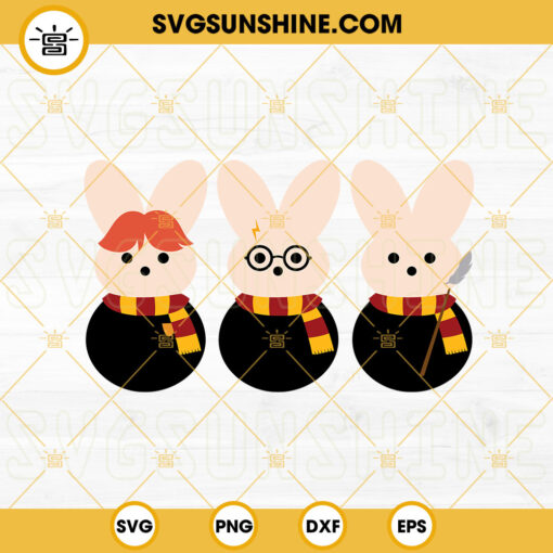 Harry Potter Peeps SVG, Wizard Easter Bunny SVG, Funny Easter SVG PNG DXF EPS Files