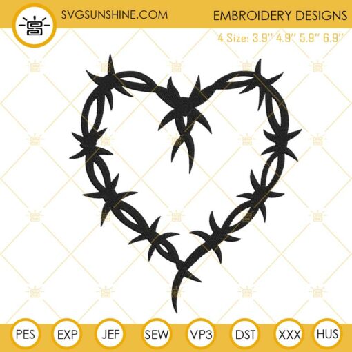 Heart Tattoo Embroidery Designs, Karol G Embroidery Files