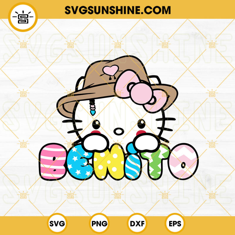 Hello Kitty Benito Easter SVG, Cute Easter Bad Bunny SVG, Happy Easter