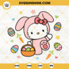 Hello Kitty Easter Bunny SVG, Easter Eggs SVG, Cute Easter Kids SVG PNG DXF EPS Cricut